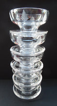 Load image into Gallery viewer, STUART CRYSTAL Woodchester FIVE Matching Sundae Dishes or Bowls. Excellent Condition with Shorter Stem and Flared Foot Section
