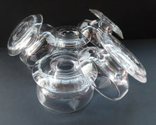 Load image into Gallery viewer, STUART CRYSTAL Woodchester FIVE Matching Sundae Dishes or Bowls. Excellent Condition with Shorter Stem and Flared Foot Section
