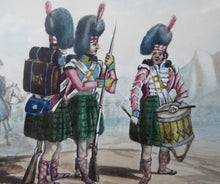 Load image into Gallery viewer, Scottish School. Antique 1830s Watercolour Highland Regiment / Black Watch. Military History Interest

