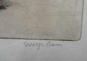 SCOTTISH ART. 1920s Original Etching by George BAIN (1881 - 1968). Rare Document of his Balkan Tours. Pencil Signed