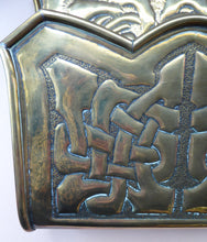 Load image into Gallery viewer, SCOTTISH Celtic ARTS &amp; CRAFTS Miniature Repousee Letter Rack with Interlocking Knotwork Design. Alexander Ritchie
