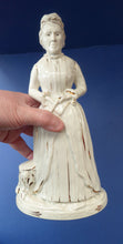 Load image into Gallery viewer, BRITISH POLITICS. Pair of Rare Cast Staffordshire Figures of Mr and Mrs Gladstone. 1890s
