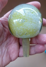 Load image into Gallery viewer, Vintage MDINA Maltese Glass Sand &amp; Sea Slim Bottle Vase with Large Ball Glass Stopper. Signed 
