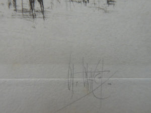 Walcot St Mark's Square Venice Etching Signed