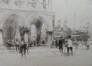 Walcot St Mark's Square Venice Etching Signed