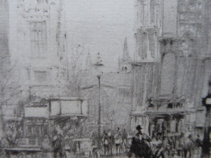 Walcot Westminster Abbey Parliament Square Etching Signed