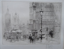 Load image into Gallery viewer, Walcot Westminster Abbey Parliament Square Etching Signed
