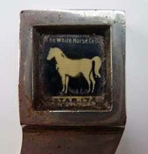 Load image into Gallery viewer, 1930s WHISKY ADVERTSING Collectable in the Form of a Horseshoe. Vintage White Horse Whisky Souvenir
