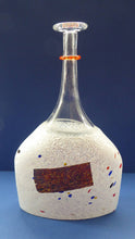 Load image into Gallery viewer, SWEDISH White &amp; Gold Satellite lARGE  KOSTA BODA Vase by Bertil Vallien. Signed to the base. 12 inches
