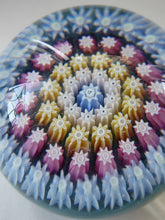 Load image into Gallery viewer, Vintage Scottish PERTHSHIRE Miniature Paperweight. Carpet of Millefiori with Central P Cane

