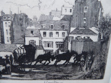 Load image into Gallery viewer, ES Lumsden Paris in Construction Etching Drypoint 1907
