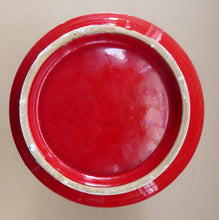 Load image into Gallery viewer, 1960s Red Abstract Vase. Fabulous Shape and Colour, with Incised Decoration
