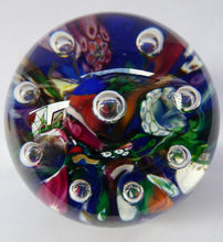 Load image into Gallery viewer, SELKIRK GLASS 1980s Scottish HARLEQUIN Paperweight
