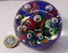 Load image into Gallery viewer, SELKIRK GLASS 1980s Scottish HARLEQUIN Paperweight
