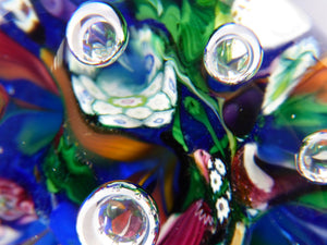 SELKIRK GLASS 1980s Scottish HARLEQUIN Paperweight