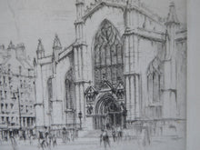 Load image into Gallery viewer, William Walcot St Giles Cathedral Edinburgh Etching Signed
