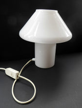 Load image into Gallery viewer, Vintage 1970s HALA ZEIST White Glass Mushroom Desk or Table Lamp
