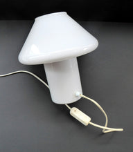 Load image into Gallery viewer, Vintage 1970s HALA ZEIST White Glass Mushroom Desk or Table Lamp
