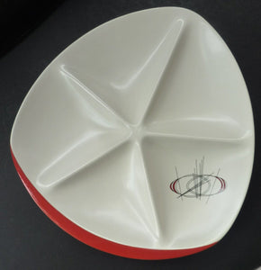 1950s ATOMIC Carlton Ware Orbit Pattern Large Serving Platter. Very Rare Dish with five compartments