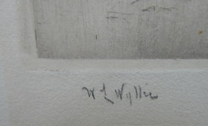 William Wyllie HMS Victory Portsmouth Signed Drypoint Etching