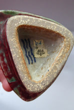 Load image into Gallery viewer, Rare ROYAL COPENHAGEN Lidded Stoneware Vase or Urn by Bode Willumsen. Triangular Pot Decorated with Nordic Mythical Figures; 1920s
