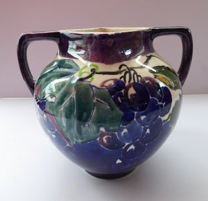 1920s Bough Pottery Vase by Richard Armour Fruiting Vines