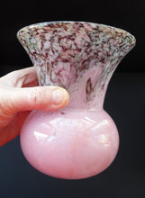 Load image into Gallery viewer, 1930s Rarer Thistle Shaped Monart Vase with Gold Aventurine
