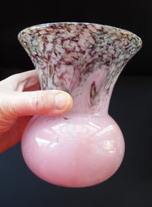 1930s Rarer Thistle Shaped Monart Vase with Gold Aventurine