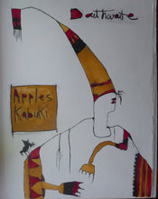 Load image into Gallery viewer, Pat Douthwaite Hand Coloured Lithograph Apples Kabuki Pencil Signed
