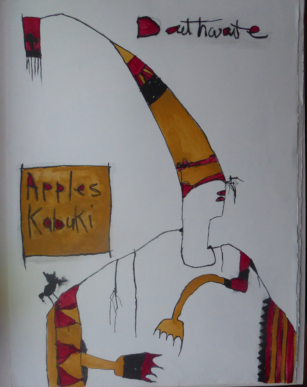 Pat Douthwaite Hand Coloured Lithograph Apples Kabuki Pencil Signed