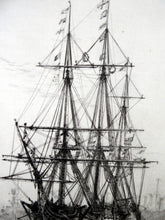 Load image into Gallery viewer, William Wyllie HMS Victory Portsmouth Signed Drypoint Etching
