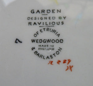 ERIC RAVILIOUS. Vintage 1953 Original Wedgwood Shallow Soup or Pudding Plates from the "Garden Series". 9 1/4 inches