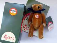 Load image into Gallery viewer, Vintage Miniature Honey Teddy Bear. Vintage Czechoslovakian Limited Edition. SIGIKID MIRO Renassiance Collection
