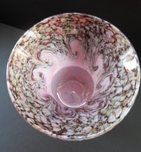 Load image into Gallery viewer, 1930s Rarer Thistle Shaped Monart Vase with Gold Aventurine
