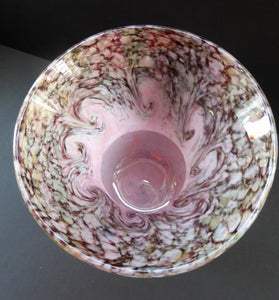 1930s Rarer Thistle Shaped Monart Vase with Gold Aventurine