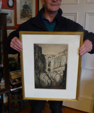 Load image into Gallery viewer, SCOTTISH ART. Original Ian Strang Etching. Puente Nuevo, Ronda, Spain. Signed and Dated 1913. FRAMED
