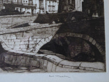 Load image into Gallery viewer, AMERICAN ETCHING. Louis Conrad Rosenberg (1890 - 1983). Carrera Del Darro, Granada. Pencil Signed
