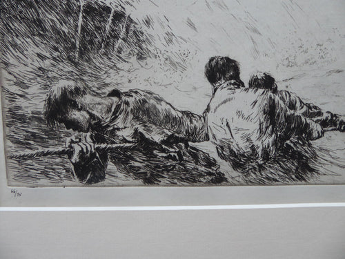Arthur Briscoe Flooded Decks Drypoint Etching 1931
