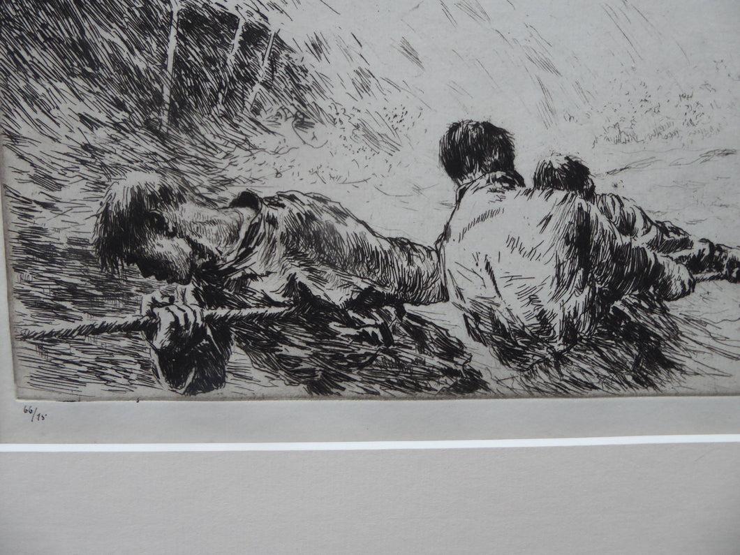 Arthur Briscoe Flooded Decks Drypoint Etching 1931