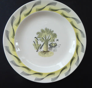 ERIC RAVILIOUS. Vintage 1953 Original Wedgwood Side Plates from the "Garden Series". 7 inches