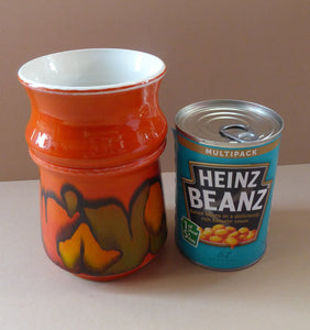 1970s Orange Poole Delphis Vase