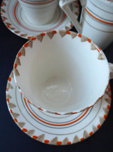 Load image into Gallery viewer, 1930s ART DECO Teaset by Myott Pottery. Hand Painted with Pretty Abstract Pattern
