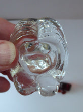 Load image into Gallery viewer, SWEDISH GLASS TROLLS.  Pair of Small Bergdala Glass Trolls. Amber &amp; Clear; both in excellent condition
