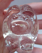 Load image into Gallery viewer, SWEDISH GLASS TROLLS.  Pair of Small Bergdala Glass Trolls. Amber &amp; Clear; both in excellent condition
