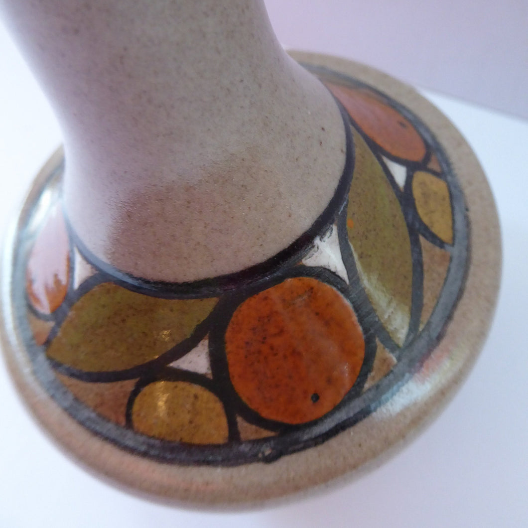 1970s POOLE POTTERY Vase OLYMPUS with Rare Stylised Seville Oranges Pattern