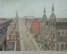 Load image into Gallery viewer, Antique Print of New York 1870s 5th Avenue after John Backmann
