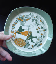 Load image into Gallery viewer, 1960s NORWEGIAN PLATE by Figgjo Flint. Sicilia Design Featuring Girl with Grapes
