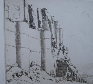 SCOTTISH ART. Ernest Stephen Lumsden. Etching entitled: Fort and City. Pencil Signed; 1914