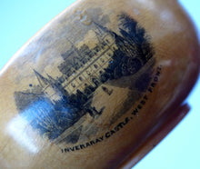 Load image into Gallery viewer, Antique 19th Century MAUCHLINE Ware Miniature Scottish Drinking Quaich. With Image of Inveraray Castle
