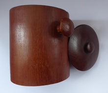 Load image into Gallery viewer, Vintage SCANDINAVIAN Heavy Teak Ice Bucket - with Lug Handles and Recessed Lid with Raised Knop. Good vintage condition; 1960s
